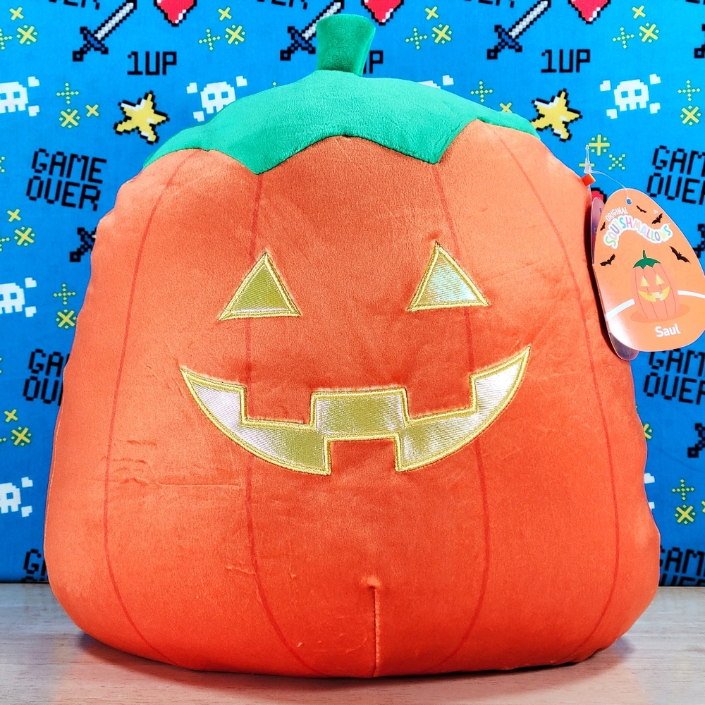 Squishmallow Saul the Pumpkin 12" UltraSoft Stuffed Halloween Kids Toy Plush NWT